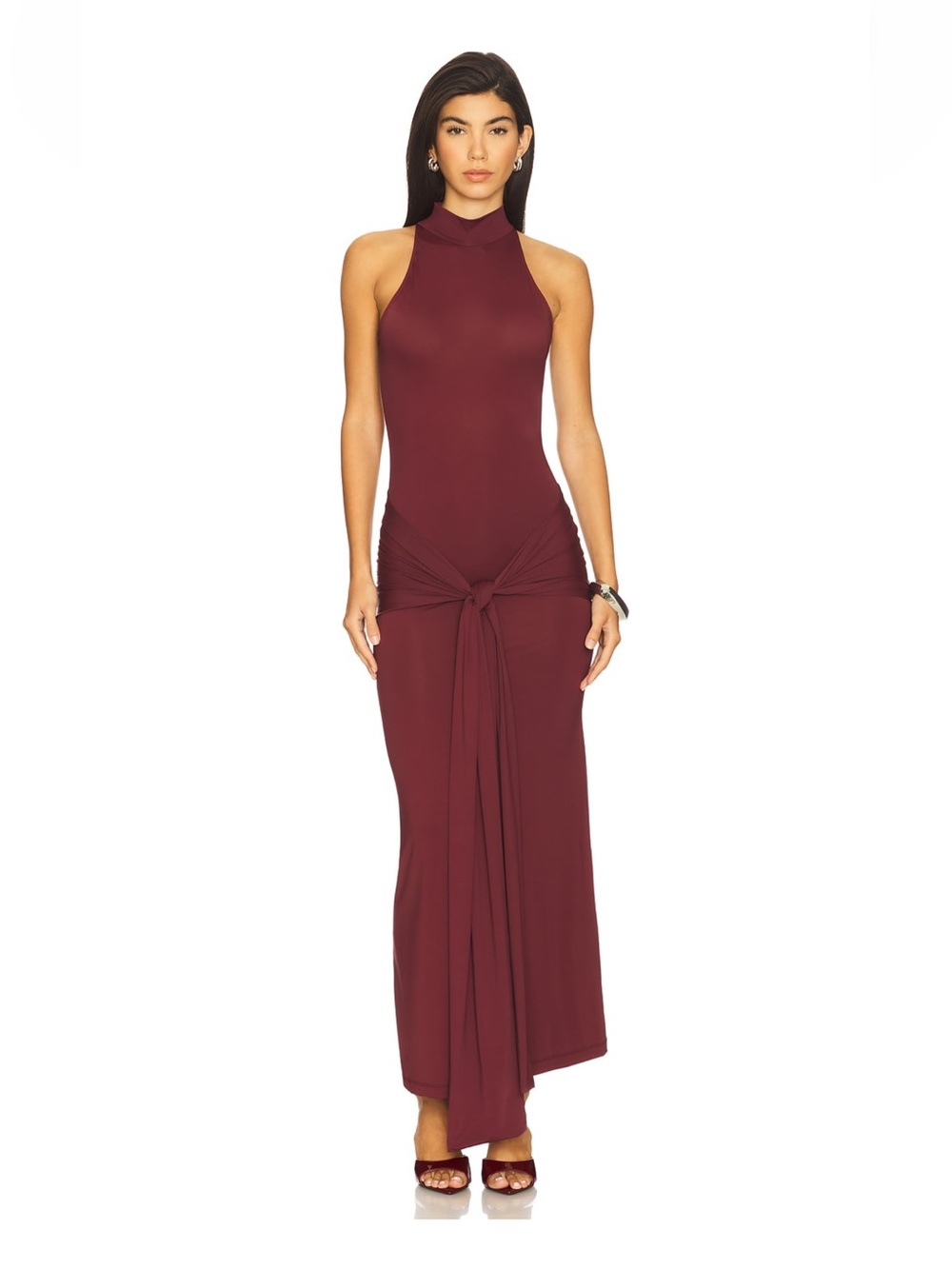 NWT Bardot isadora maxi tie front dress